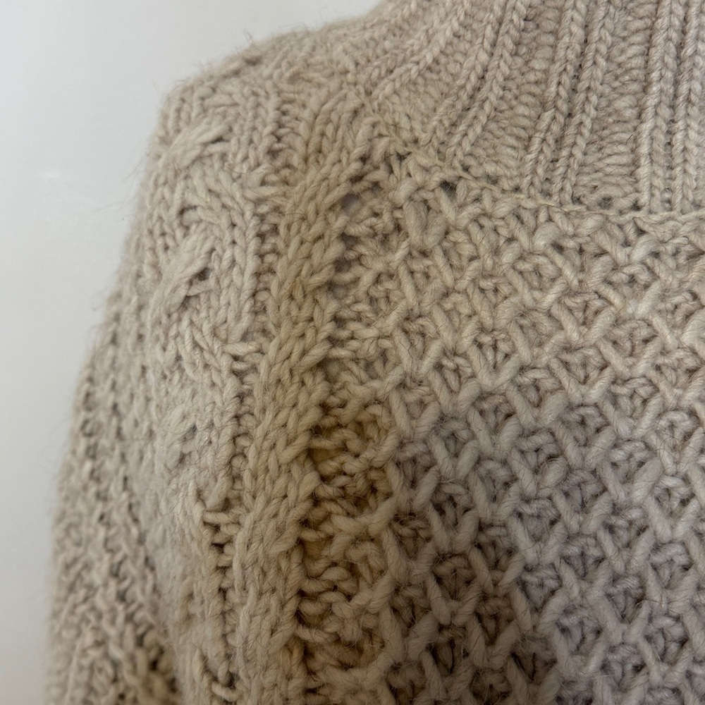 Universal Thread Beige Cable Knit Turtleneck Swea… - image 8